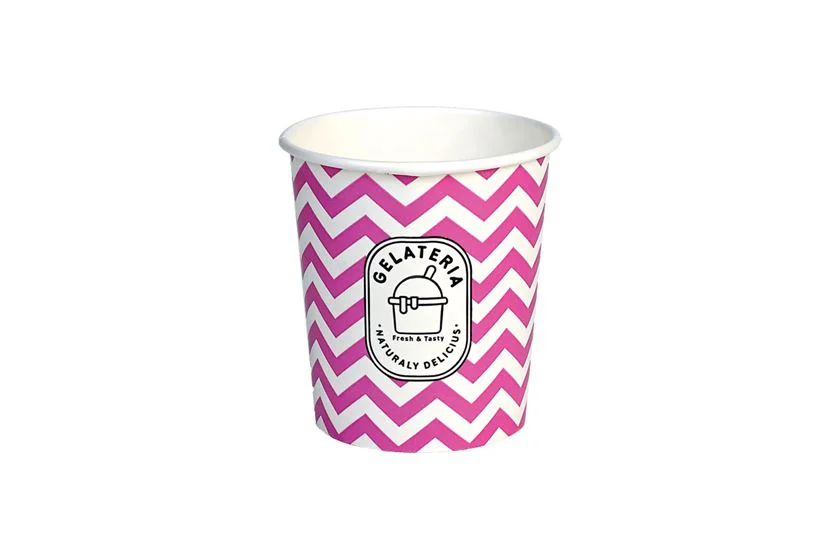 Χάρτινα Μπωλ Παγωτού 12oz Zig Zag Design (frozen Yogurt)-50 Τμχ